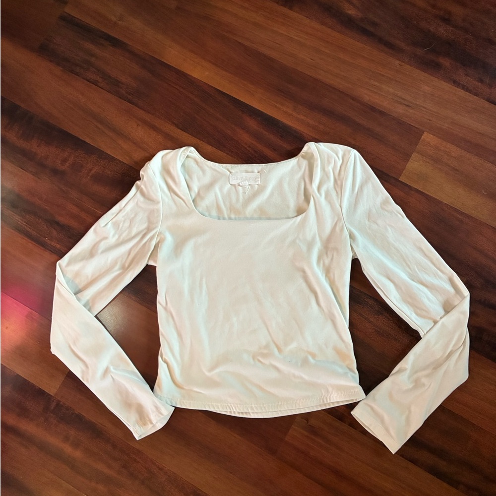 Olive & Oak Cream Long Sleeve Top